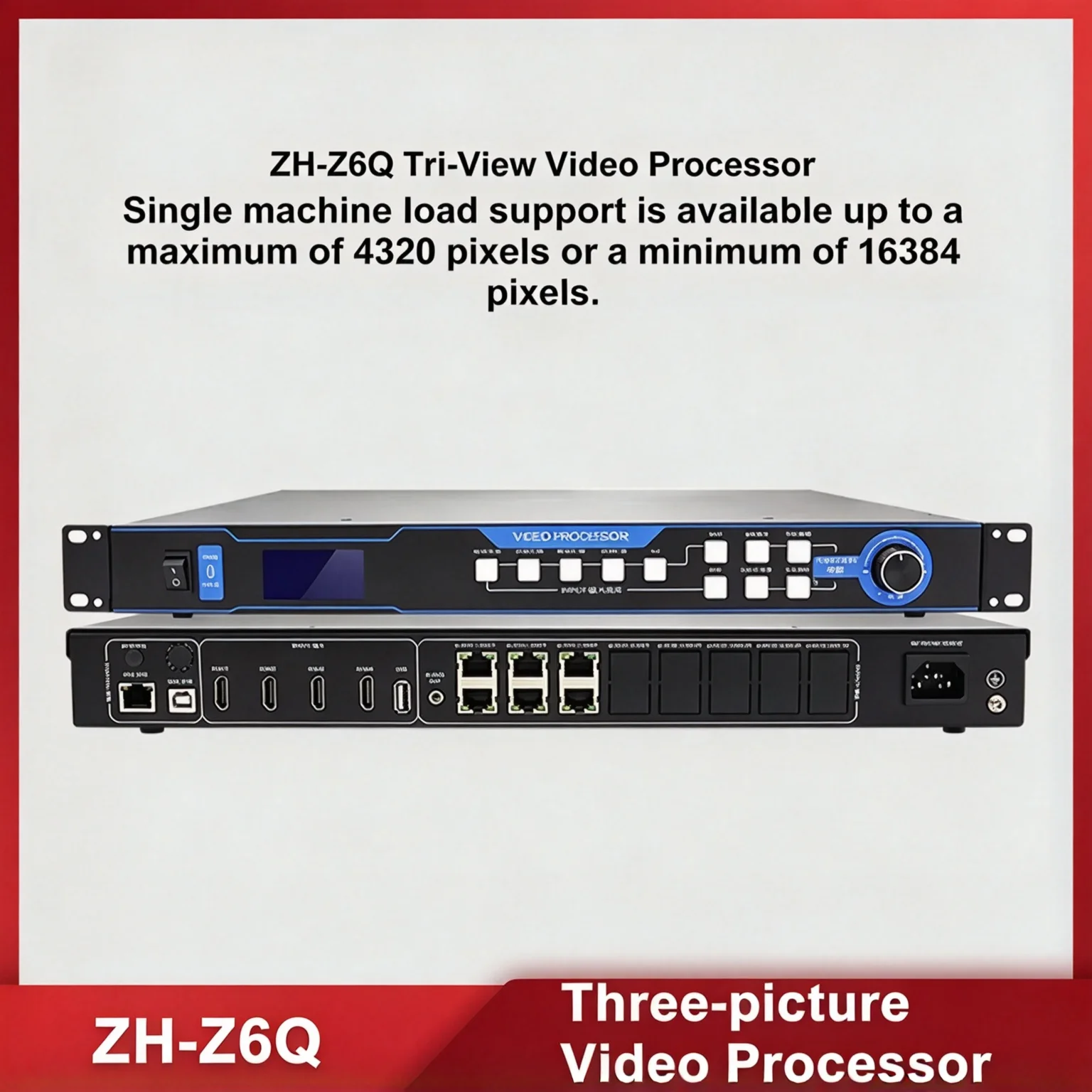 ZH-Z6Q Multi Screen Video Processor Supports HDMI USB High Definition Signal Input Brand New Architecture Sign