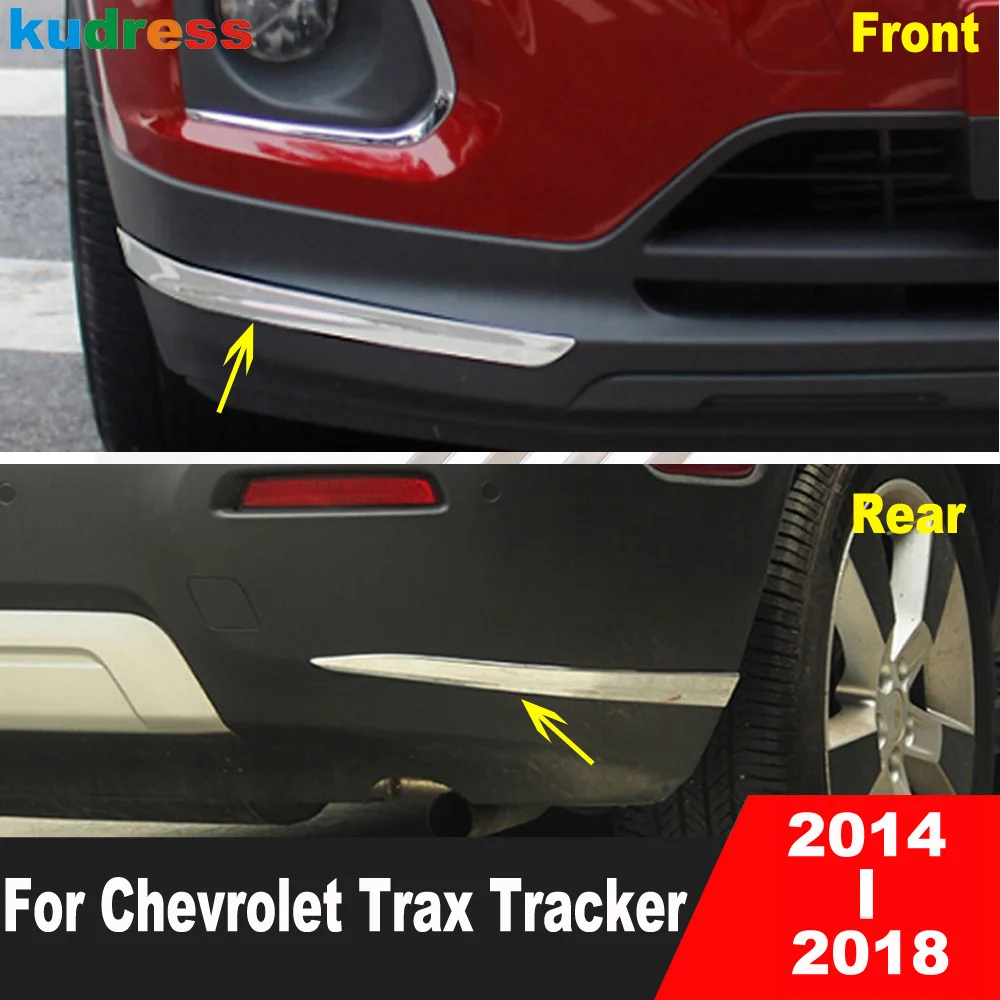 

Для Chevrolet Trax Tracker 2014 2015 2016 2017 2018 ABS хромированный передний и задний бампер автомобиля, угловая крышка, накладка, литье, аксессуары