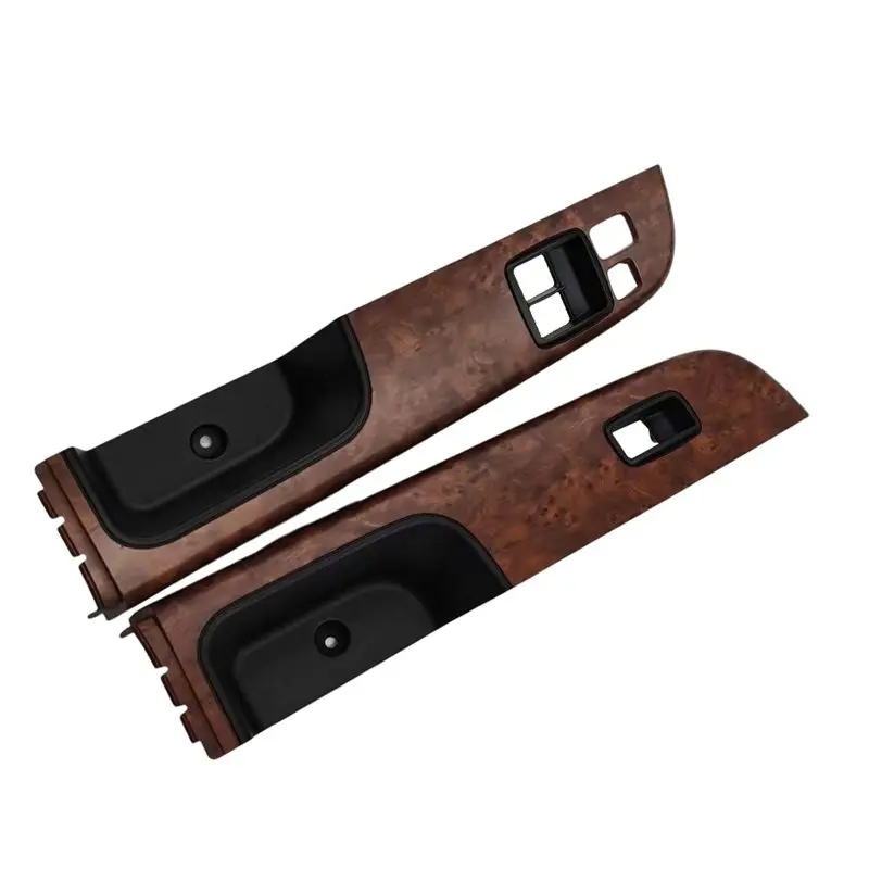 New Arrivals-1Pair Door Armrest Window Glass Switch Panel For Nissan Patrol Y61 2-Door 05-23 90961-VB700 90962-VB700 Matte Wood