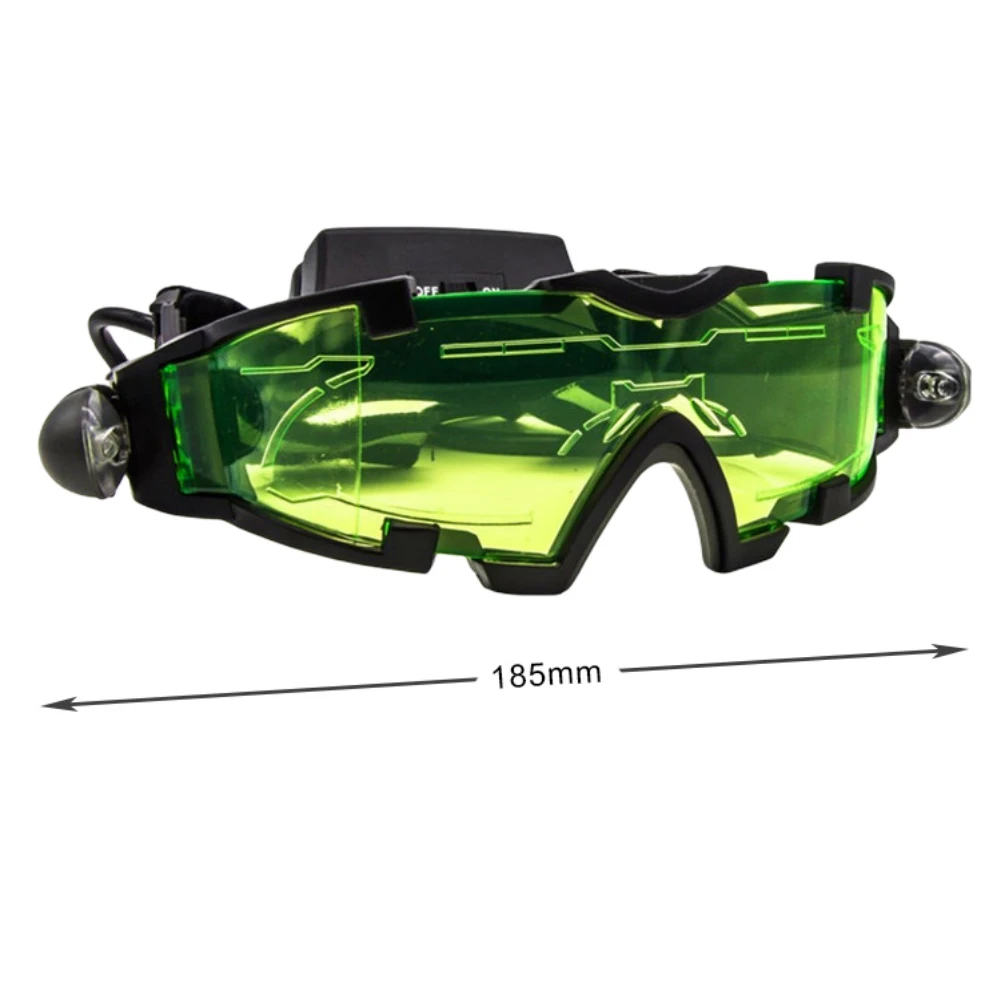 Gafas de visión nocturna LED para niños, lentes de seguridad para esquiar, ciclismo de carreras, caza, 1 unidad