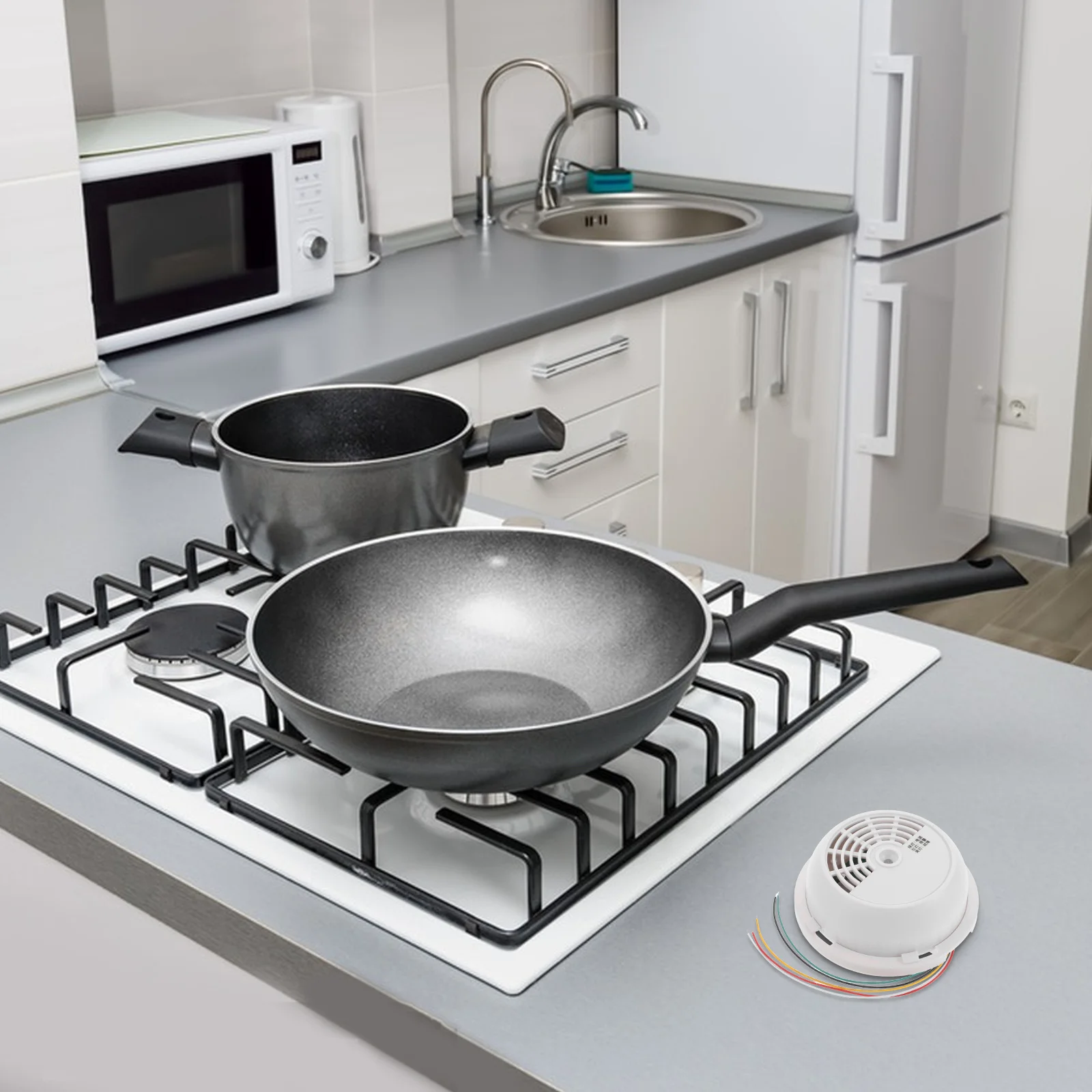 Home Leak Detection Sensor for Kitchen Natural Propane Gas Compact Design Hazard Prevention Alert