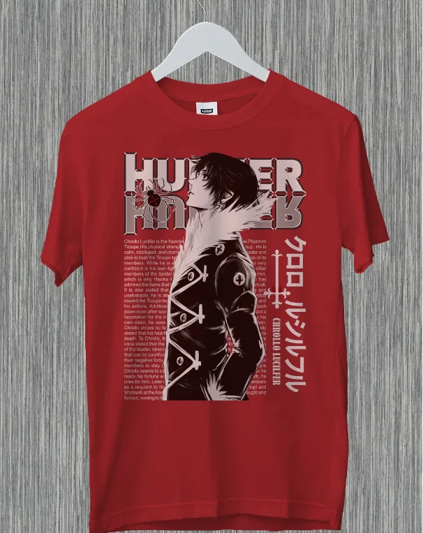 T-shirt Chrollo Lucilfer Phantom Surintendant pe 0, Leader Hunter X Hunter, Anime Funny Gift