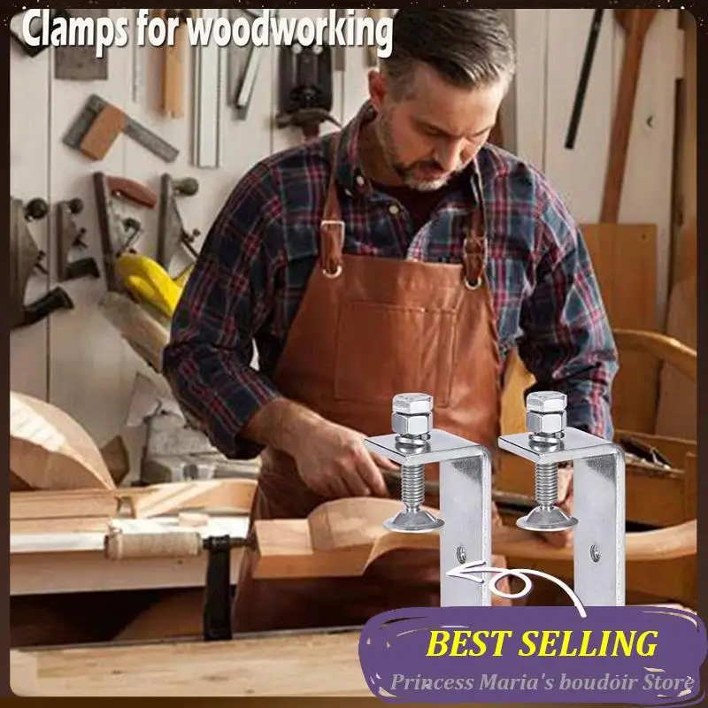 AB30-Clamp Heavy Duty Clamp Metal C Clamp Woodworking C-Clamp With Wide Jaw Opening (130MM),2PCS