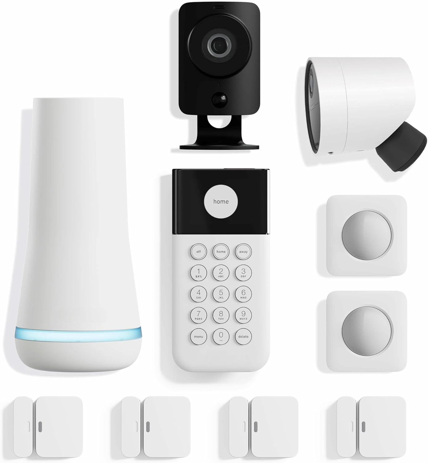 10 Piece Wireless Home Security System with Outdoor Camera - Optional 24/7 Professional Monitoring - No Contract - Compatible