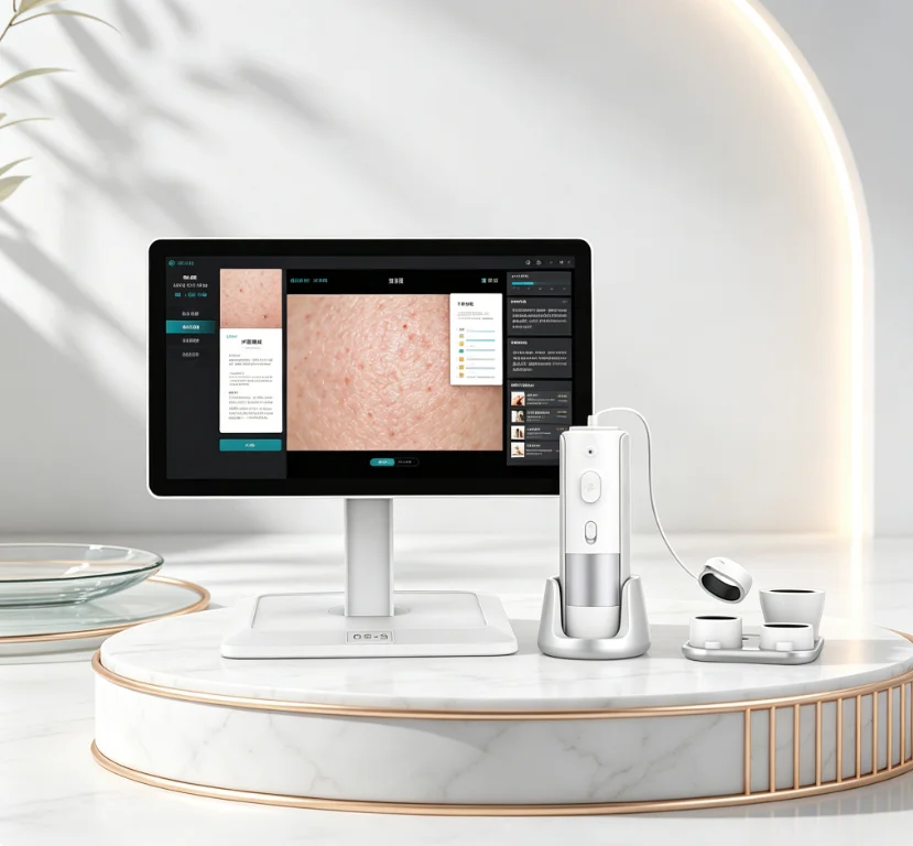 Intelligent Ai Hair Detector Scalp Hair 15.6 Inch Color Touch Screen Medical Hair Mirror Analyzer Device