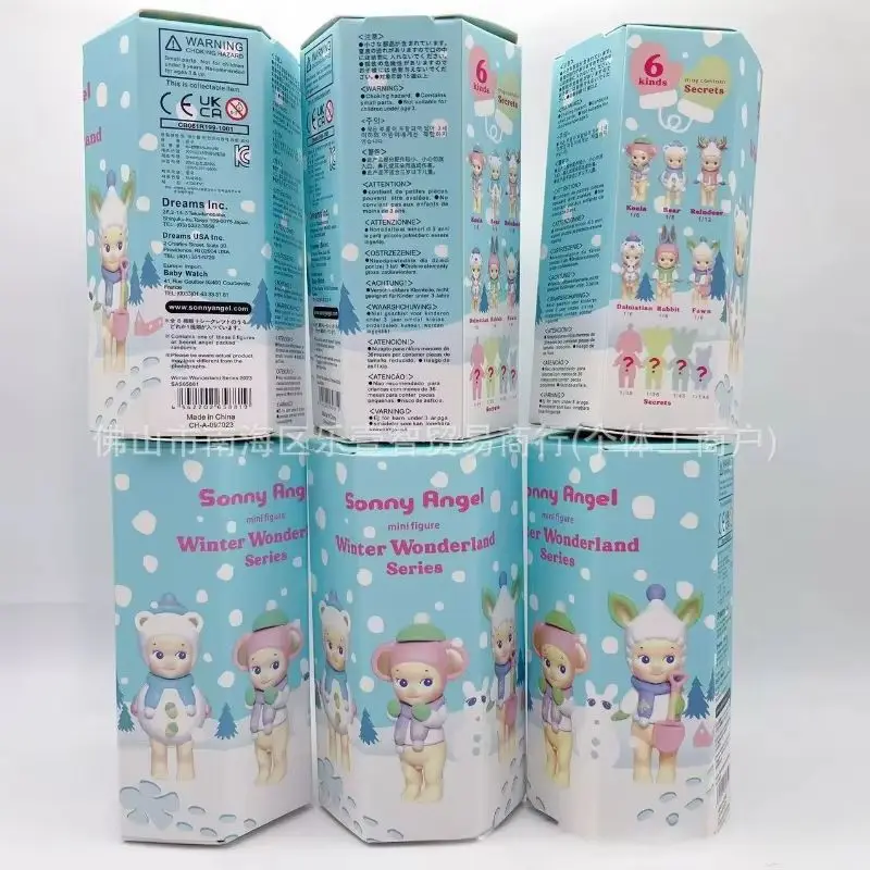 Op voorraad Anime Sonny Angel Blind Box Winter Dreams Series Figuren Ornamenten Poppen Fans Kinderverjaardag Kerstcadeaus Speelgoed