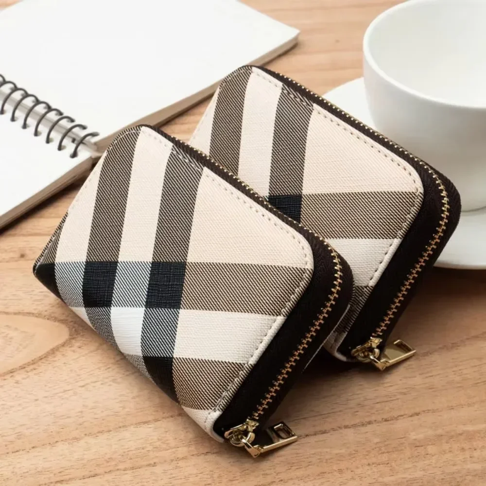 

New Casual Wallet Multi-Slot Card Holder Zipper Coin Purse Small Clutch PU Money Bag Purse Cardholder Wallets for Men and Women