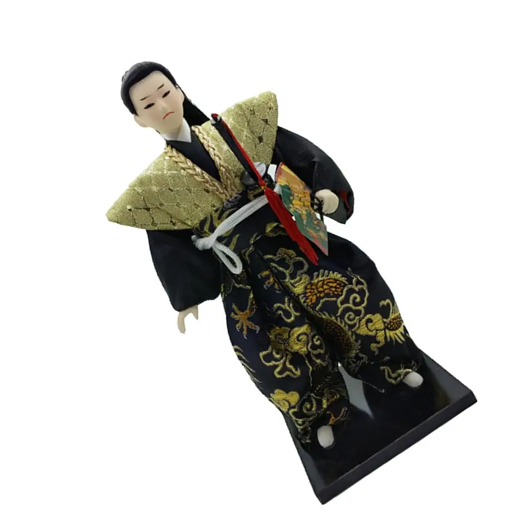 

Japanese Kimono Doll 12inch Handmade Ancient Costume Geisha Collectible Ornament for Office Home Decoration