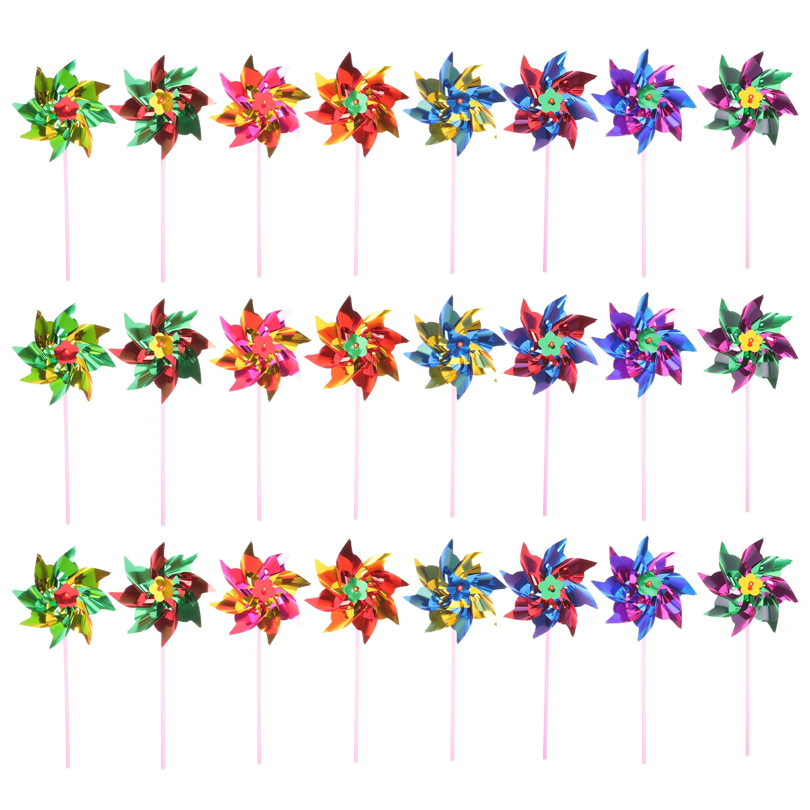 

100 Pcs Mix Small Windmill Toy Child Mini Toys Reflective Pinwheels Plastic Windmills Kids