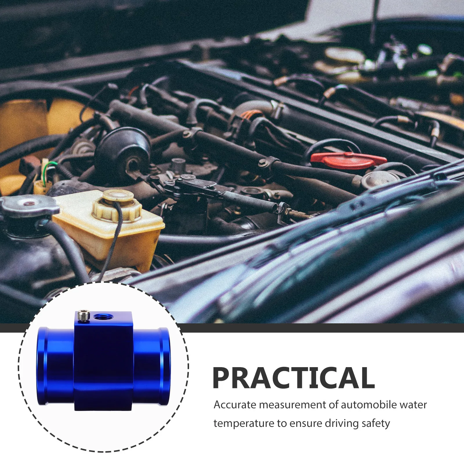 자동차 냉각수 온도 센서 교체용 라디에이터 수온 어댑터 엔진 온도 게이지 알루미늄