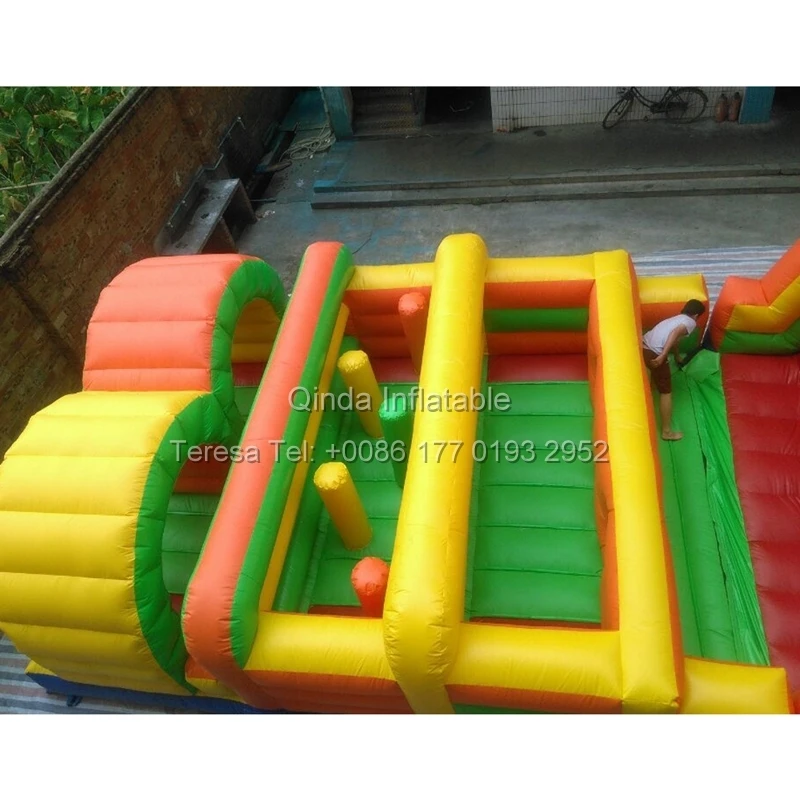 10M ปราสาทกระโดดยาว Inflatable ฝ่าอุปสรรคจัมเปอร์ Bounce House สไลด์ Trampoline เกมสําหรับเด็กและผู้ใหญ่