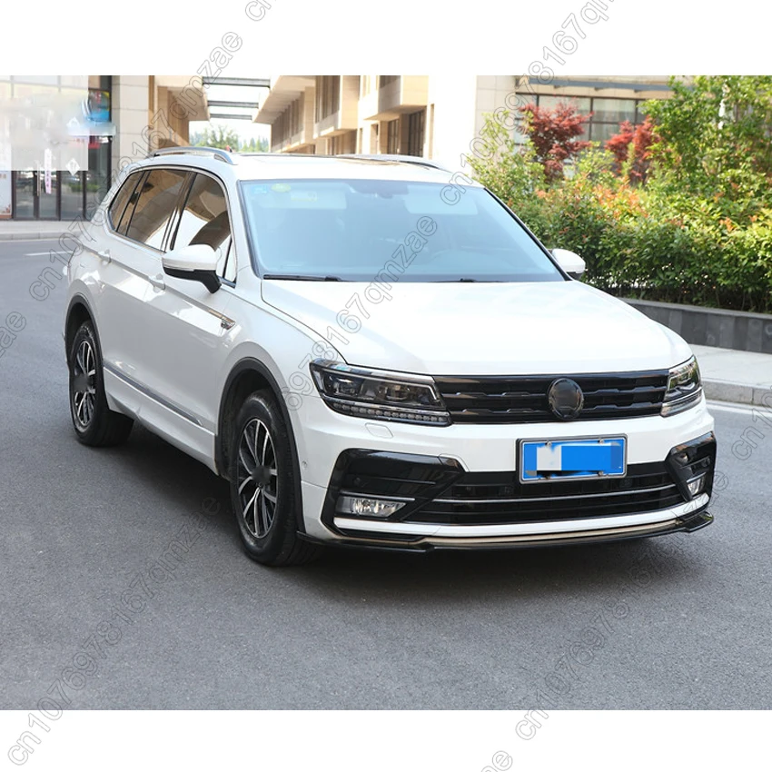 Car Front Bumper Grills Up / Down Strips Cover Trim Moulding Strips Stickers For VW Volkswagen Tiguan MK2 Rline 2017-2021 - view 3