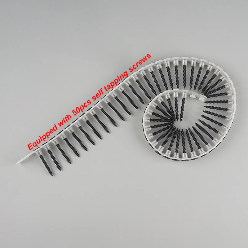 50pcs Black Self-Tapping Screws, Plastic Strips, Drywall Concrete Screws, Suitable for Carpentry And Drywall Renovation