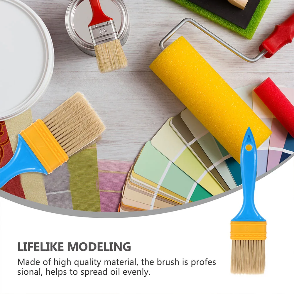 

Long Handle Paint Brush Oil Painting Accessories Art Tools Wall Bristle Brush Portable Painting Tool For Diy Craft Varnishes