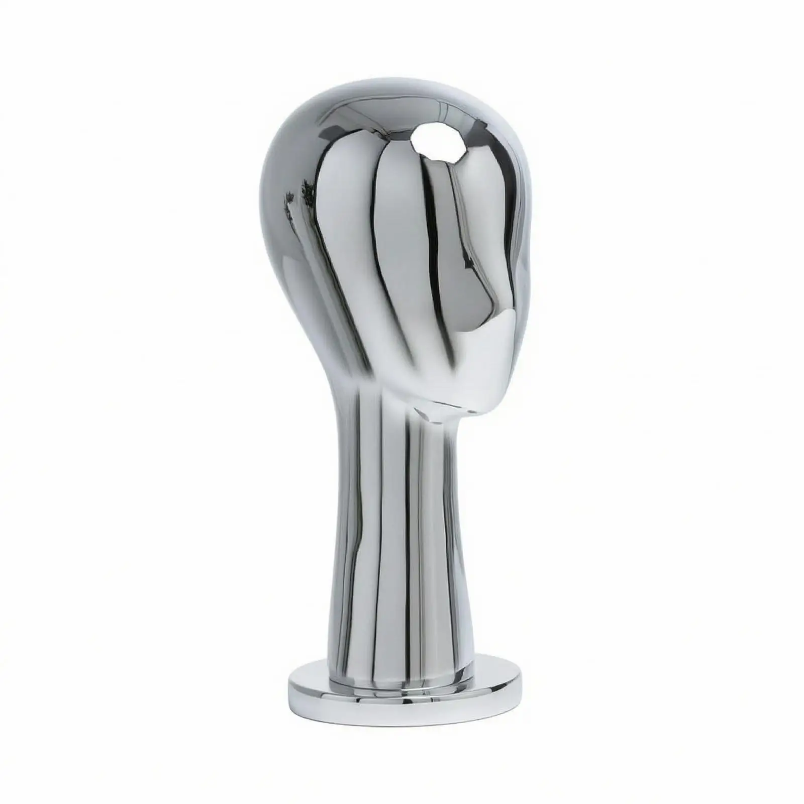 Electroplated Head Bust Polished Finish Shop Fixture Stylized Face