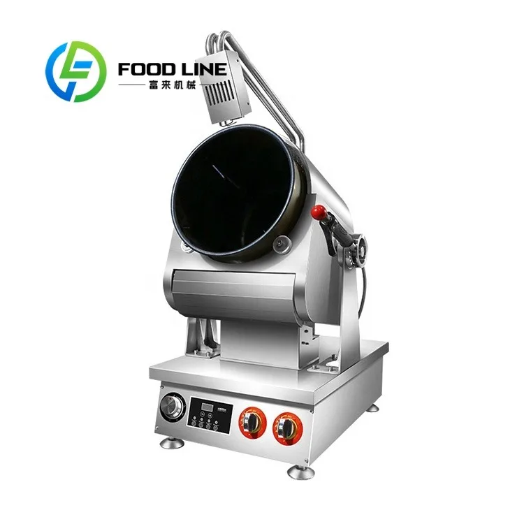 Rotating Wok Machine Electric Stir Fry Cooker Commercial Grade Rotary Cooking for Restaurant Automatic Motorized Heavy Duty