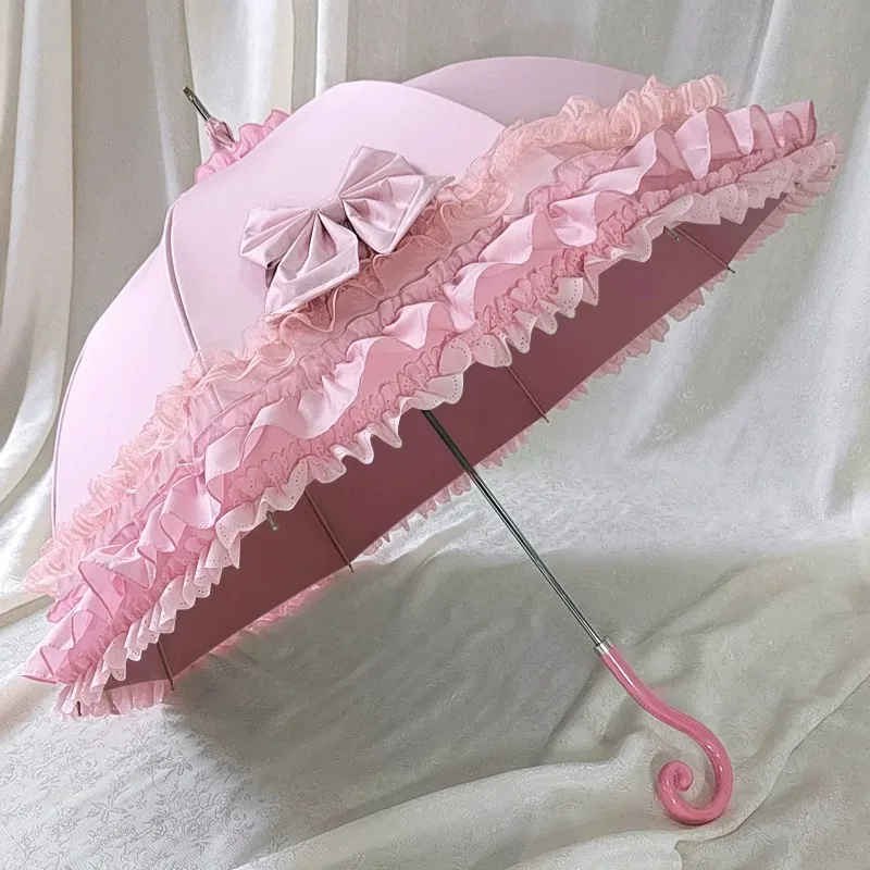 1pcs Lace Arch Sunshade Umbrella for Bird Cage Girlish Princess Heart Design Decorative