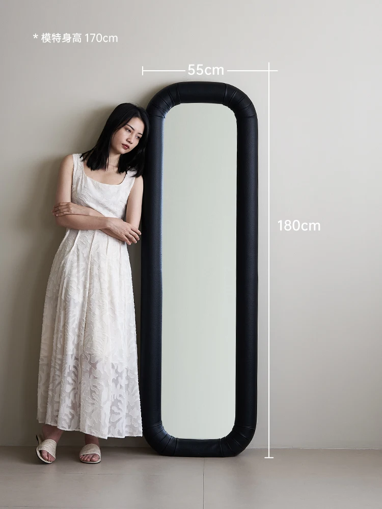 Maggie full body dressing floor mirror household light luxury bedroom makeup three-dimensional movable fitting mirror