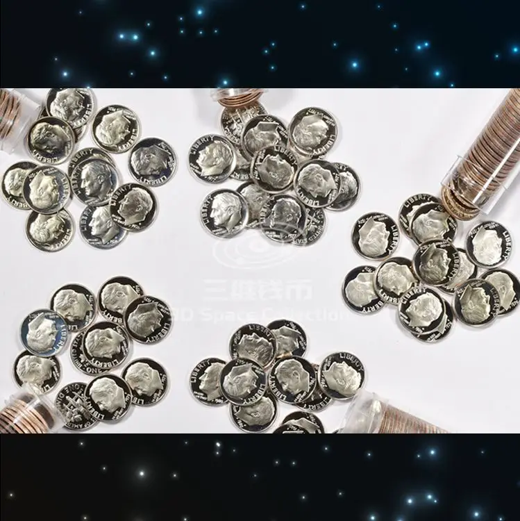 1 قطعة 1976-1981 الولايات المتحدة الأمريكية الرئيس الأمريكي روسفيلت المكرر 10 سنت عملة جديدة عملات تذكارية جمع ألعاب جنسية لعبة مضحكة #4