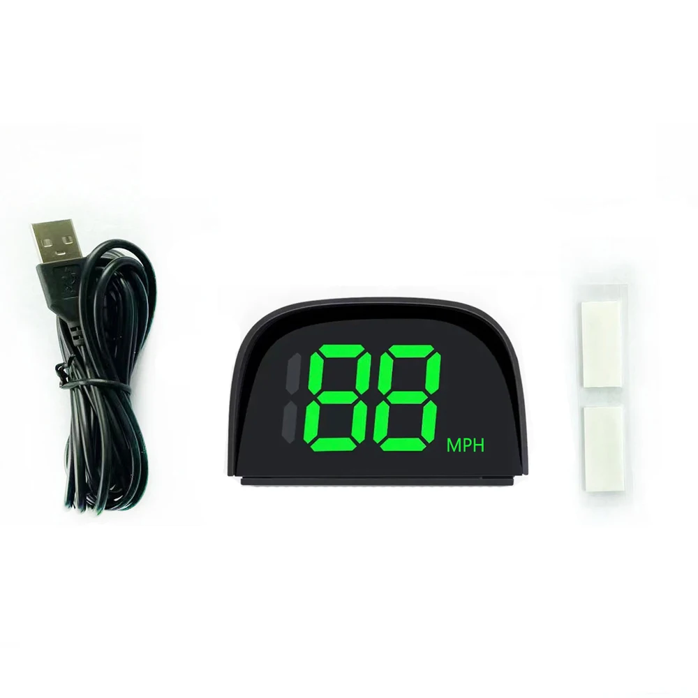 Car Global Position System Speedometer Digital Display Speed Meter Car HeadUp Display, Display Color White Green, Type