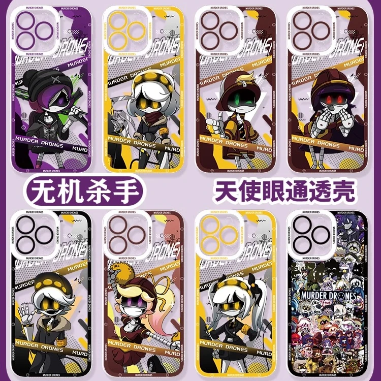

Чехол для телефона «Убийство дронов» для Iphone 17, 16, 15, 14, 13, 12, 11 X Pro Max Plus UZI\V\N, прозрачный чехол для телефона с аниме