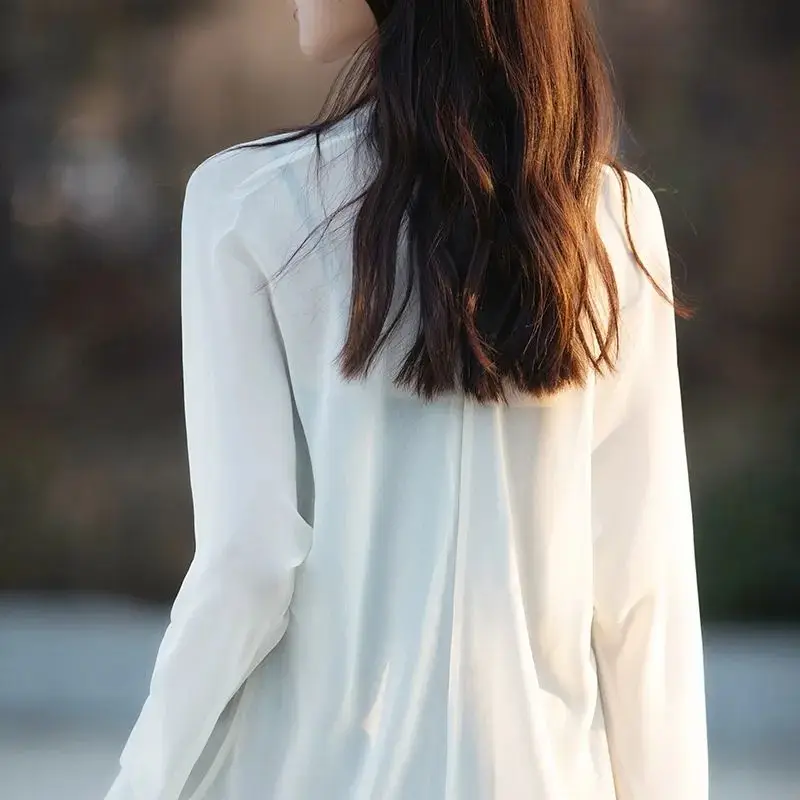 Elegant Fashion Harajuku Slim Fit Women's Clothing Loose Casual Sweat All Match Tops Women Solid Cardigan Long Sleeve Blouse