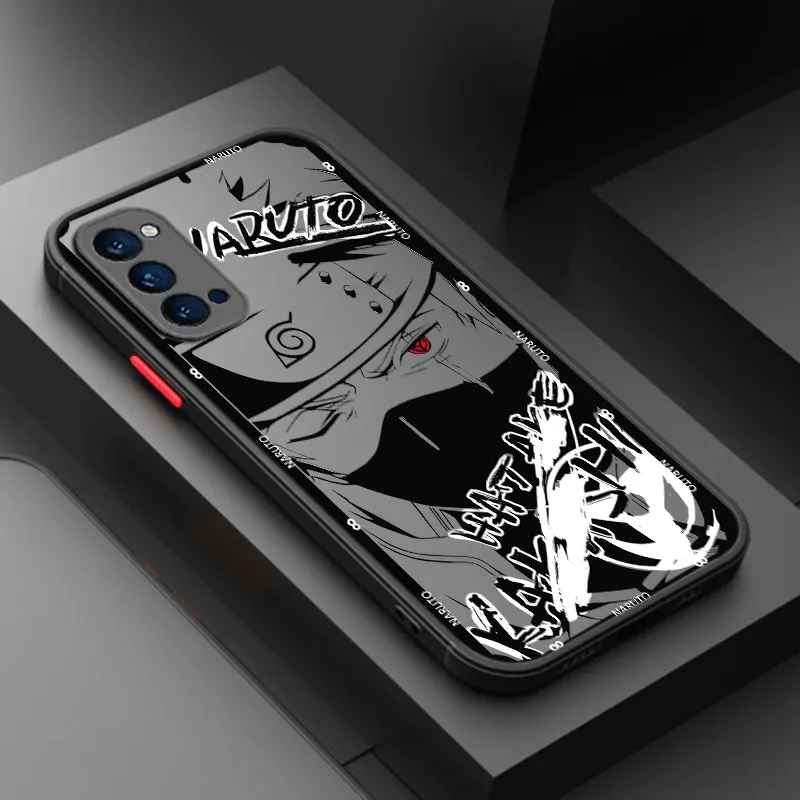 Black N-Narutos Art Frosted Phone Case For OPPO A57 A58 A74 A78 A94 4G A55 A98 5G A15 A16 A17 A31 A36 A38 A52 A59 A53 A93 2020