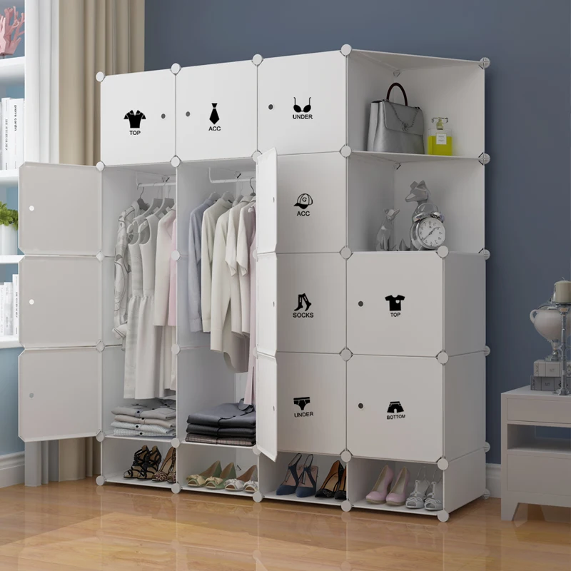 

Bedroom Cupboard Wardrobe Minimalist Storage Display Clothes Partitions Wardrobe Modular Plastic Organizer Armario Furniture