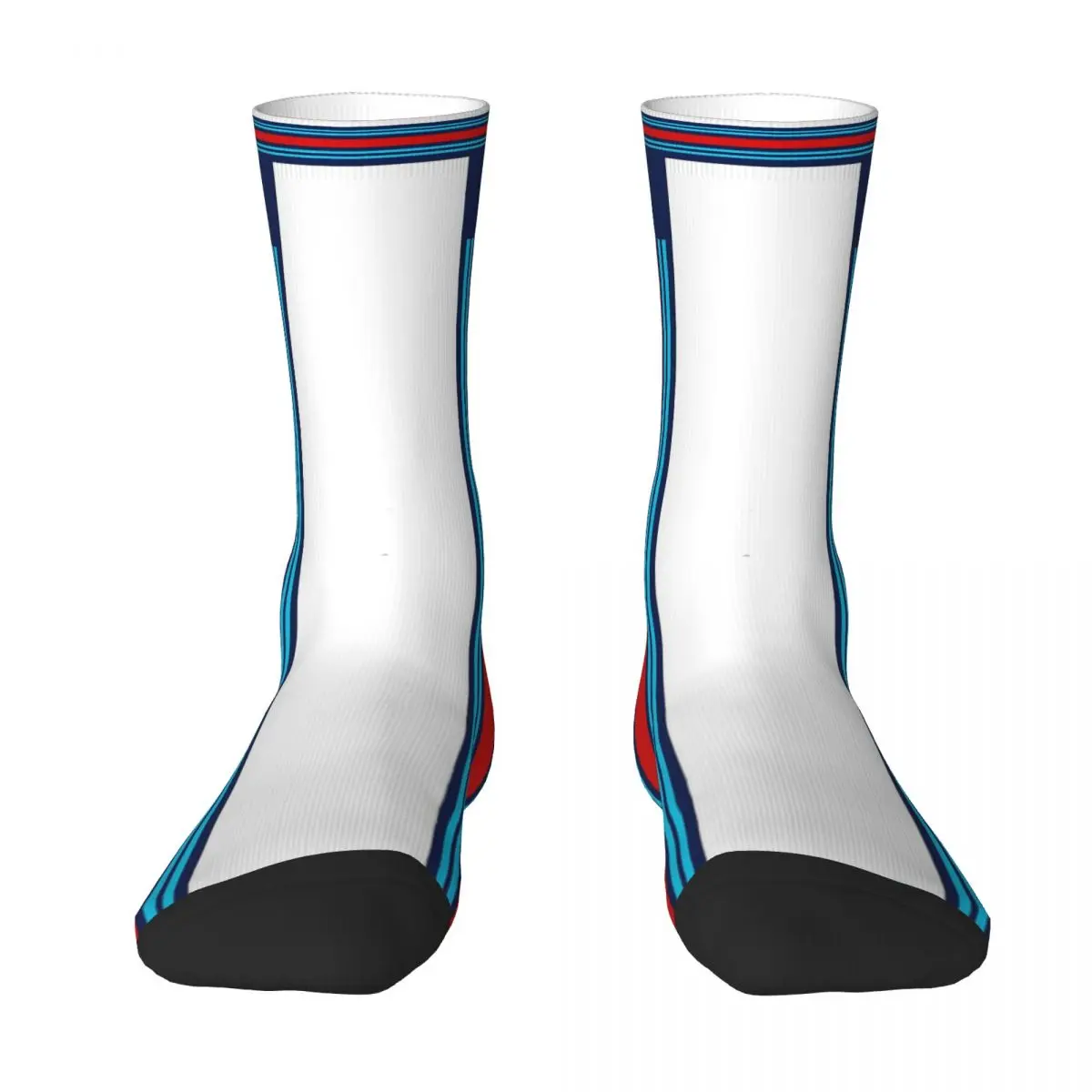 Martini Car Racing Striped style Unisex Winter Socks Happy Crew Socks Street Style Crazy Sock