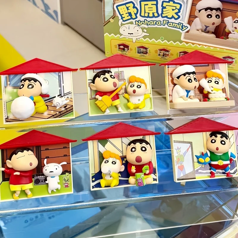 

Магнит на холодильник Crayon Shin-chan Nohara Home Series: Оригинальная коллекционная фигурка-сюрприз в закрытой упаковке, милый аниме-модель, декор, игрушка, подарок