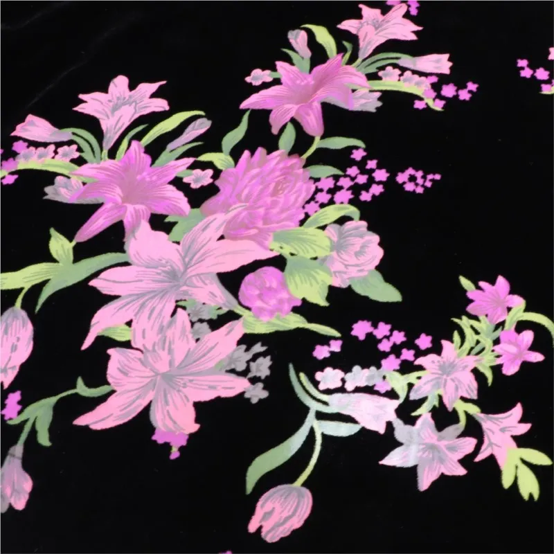 

Woven velvet brocade viscose printed mottled and burned fabric nightdress dress cheongsam