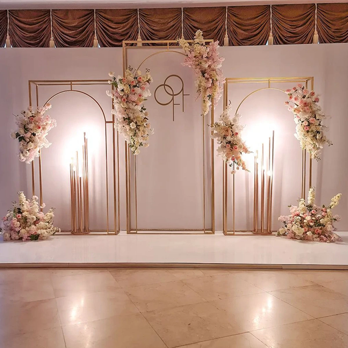 backdrop wedding stage decoration for event decor Wedding party use  for indoor banquet luxury flower wedding table centerpieces