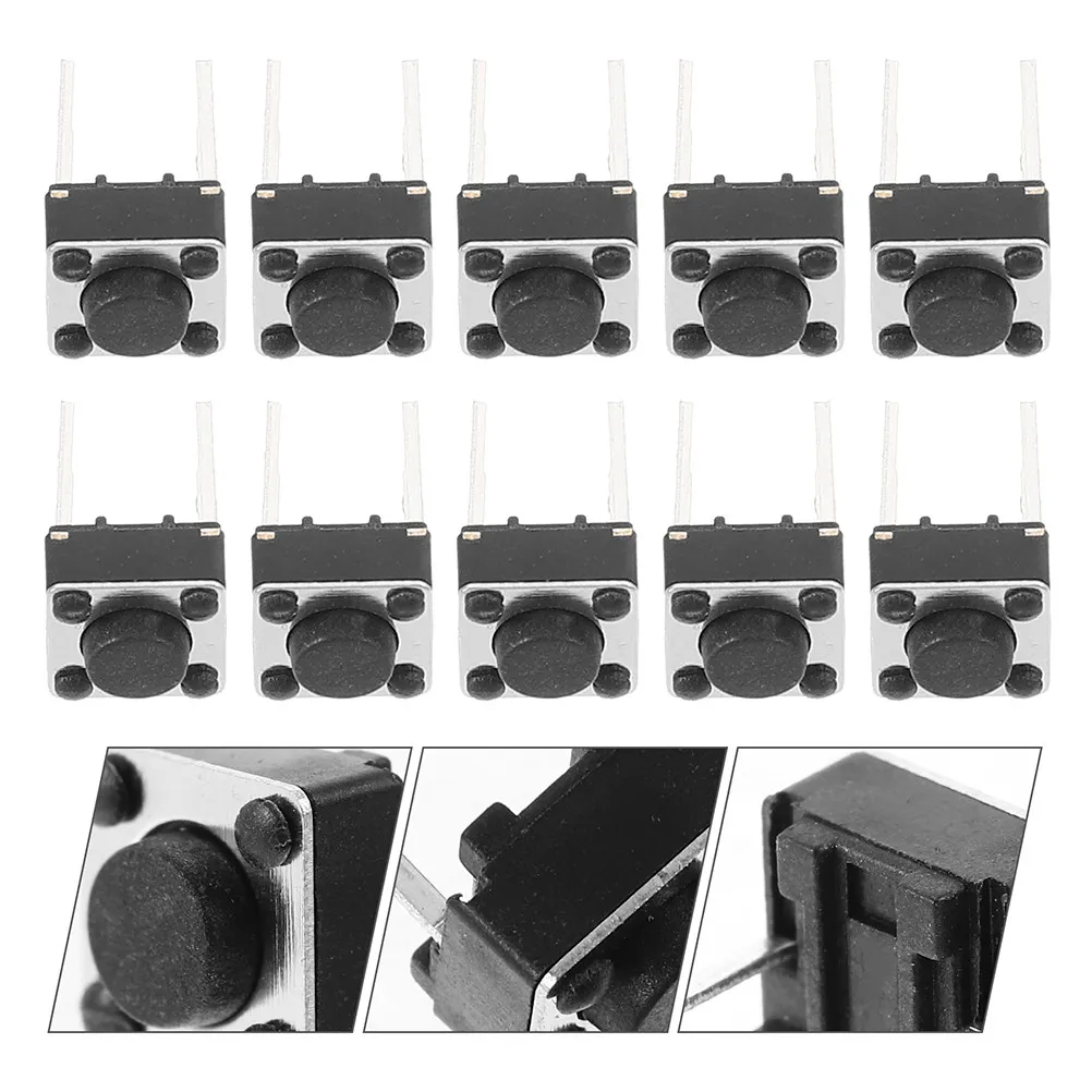 

100Pcs Sensitive Trigger Tactile Switch Set Vertical Installation Momentary Push Button for Pcb Tactile Switches