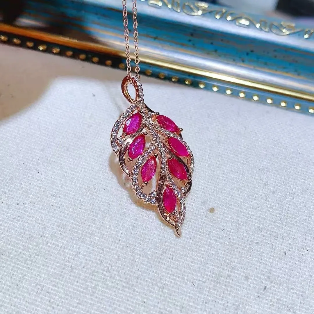 

KJJEAXCMY Высококачественный женский кулон из натурального рубина, серебро S925, с гальваническим покрытием, высокая четкость, полный блестящий подарок