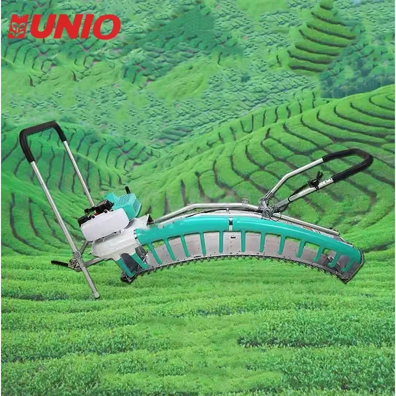 Mini Semi-automatic Double Person Picking Machine with Engine & Motor High Productivity 100CM Leaf Harvester 2.2KW