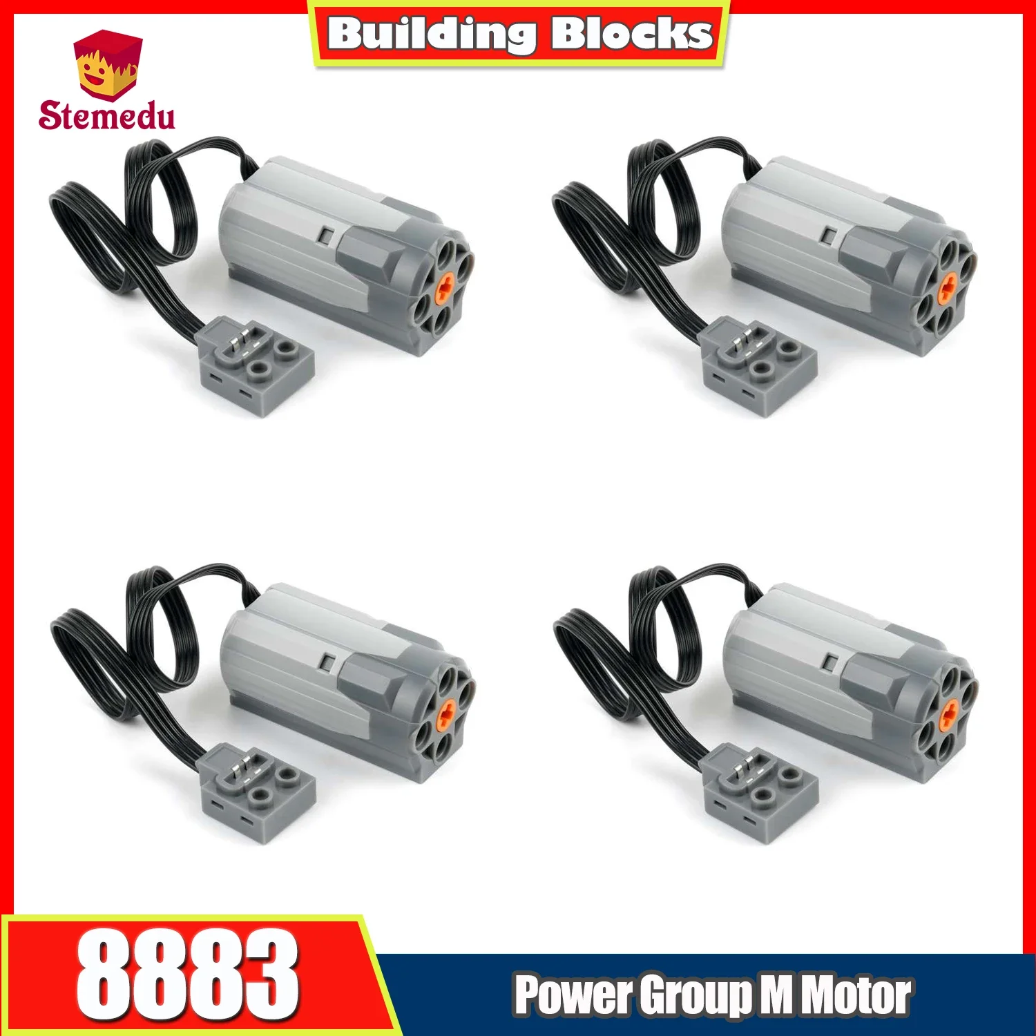 

4PCS High-Technic Power Functions Parts 8883 M Motor for MOC Electric Car Building Blocks Accessories & Toy Kits