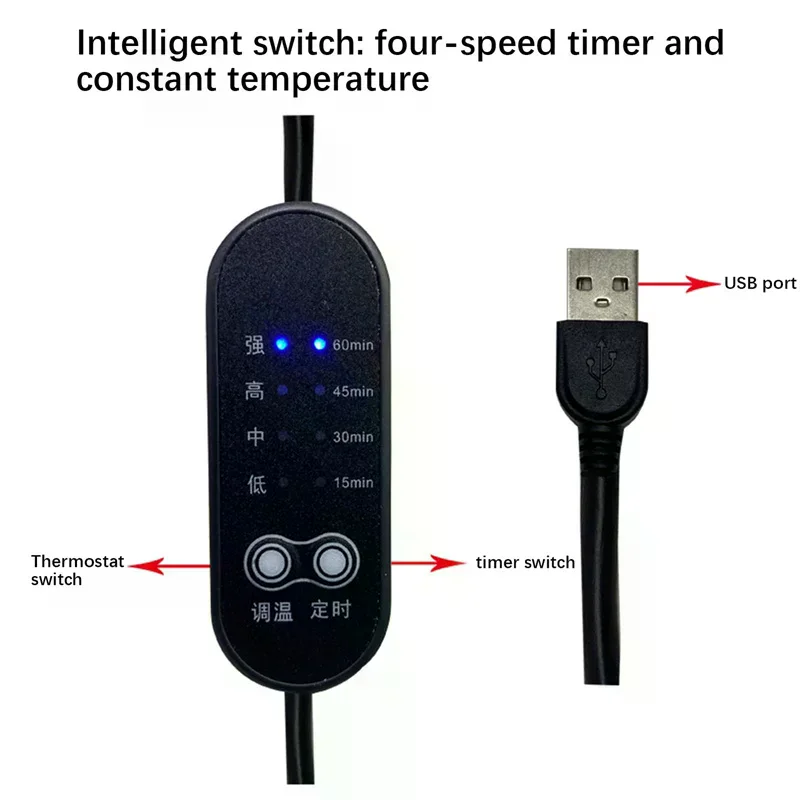 USB Warm Paste Pads Fast-Heating Carbon Fiber Heating Pad Safe Heating Warmer Pad For Cloth Vest Jacket Coat Fishing Camping