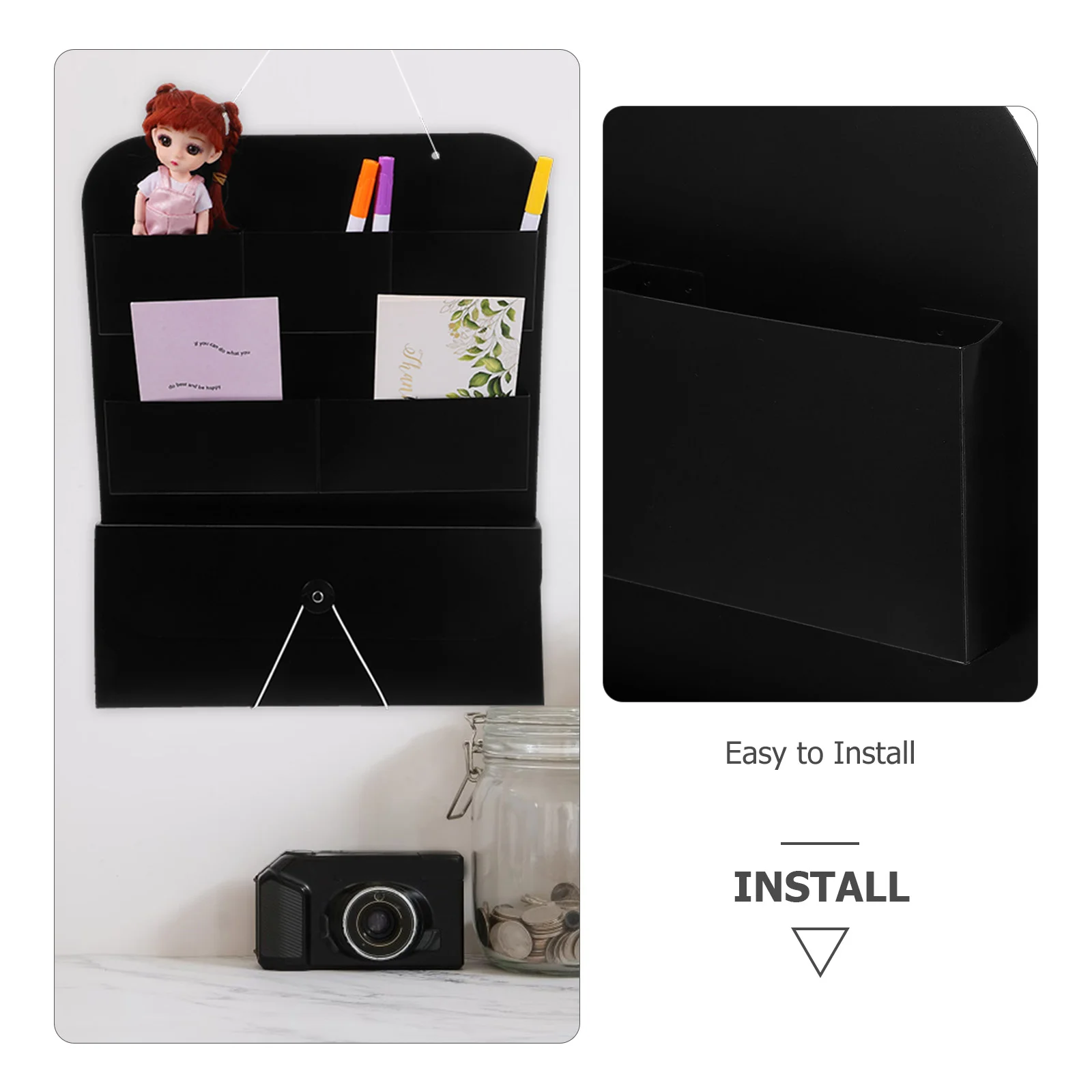 Wall-mounted Storage Bag Document Holder Hanging File Organizer Paper Phone Holders for Your Car Bracket Pp Pocket Office