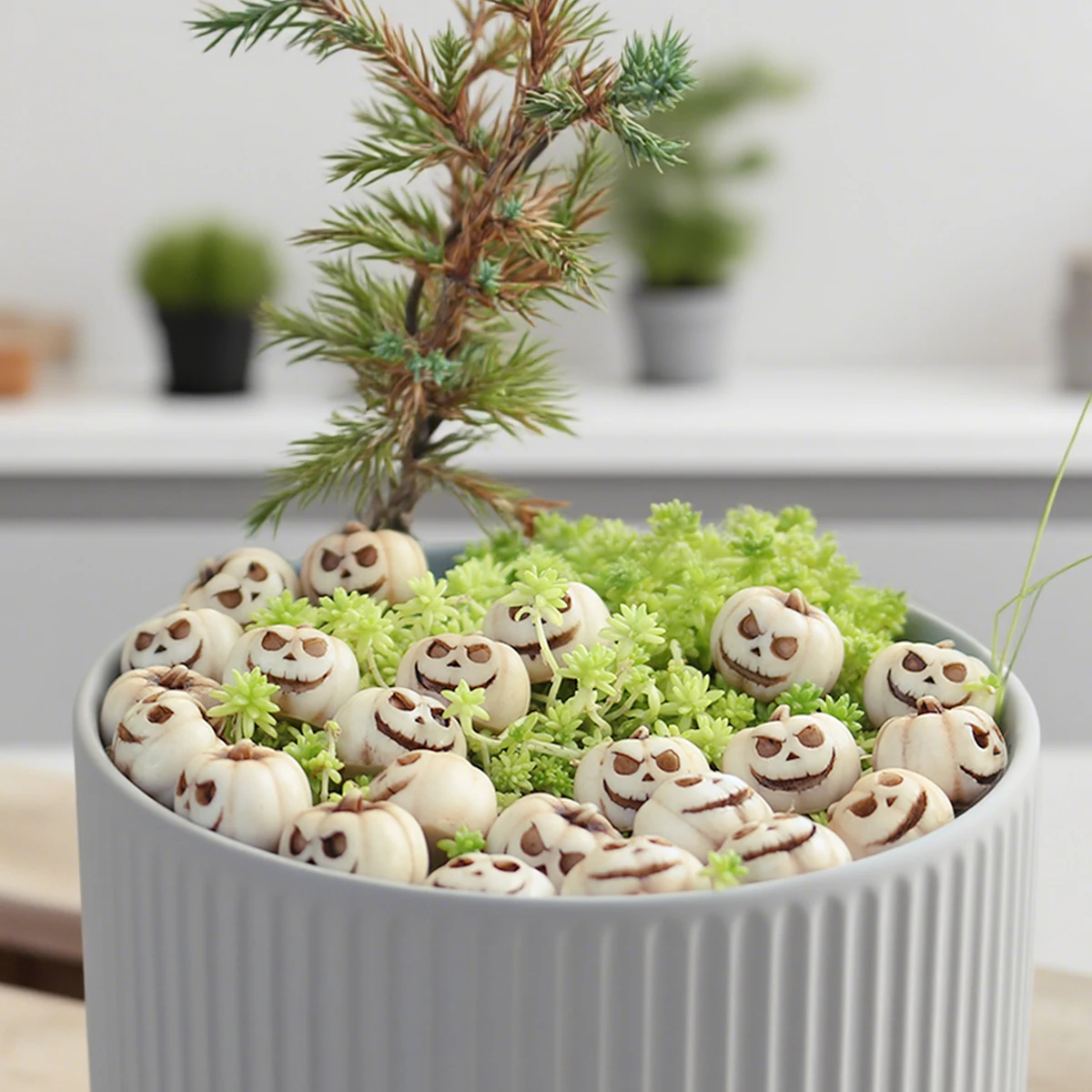 

20 камней для тротуарного горшка из смолы, мини-украшение для вечеринки в виде тыквы на Хэллоуин, камни для тротуарного горшка во дворе тыквы