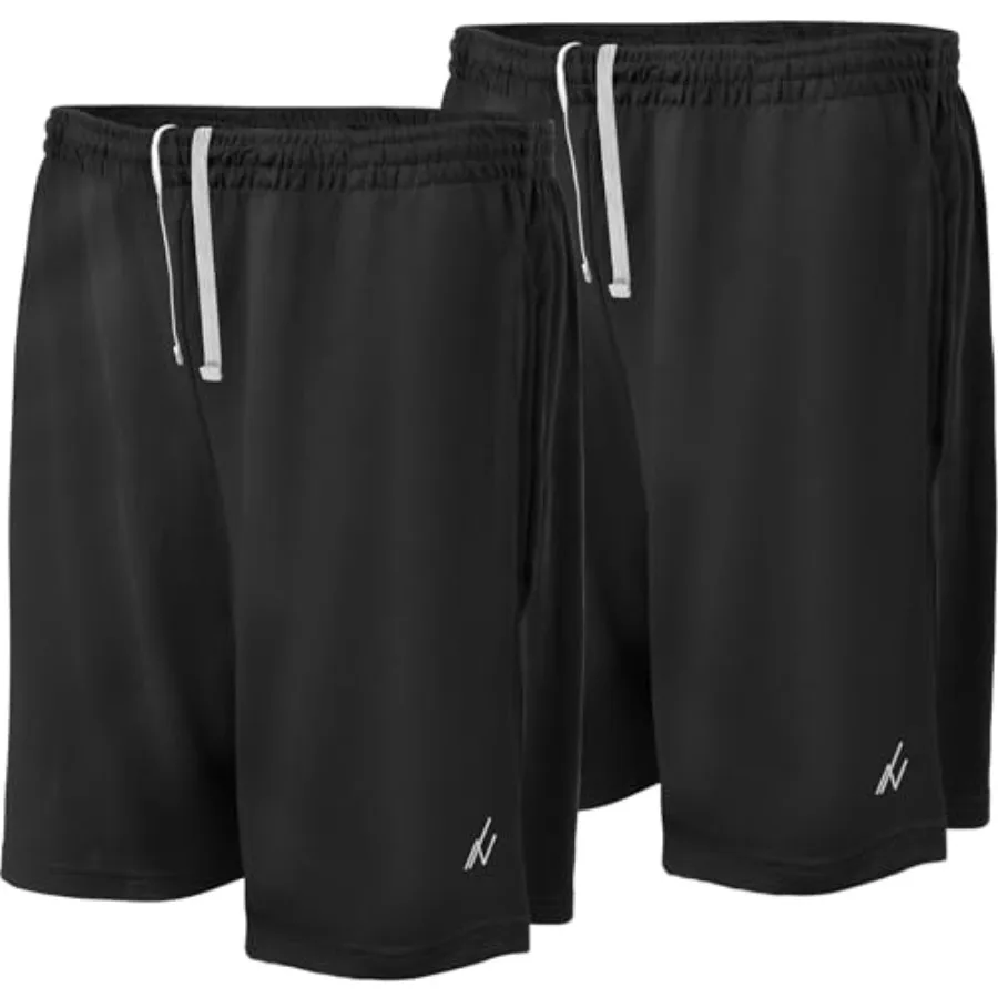 

Mens Athletic Shorts 2 Pack Quick Dry Lightweight Running Workout Gym Shorts with Pockets
