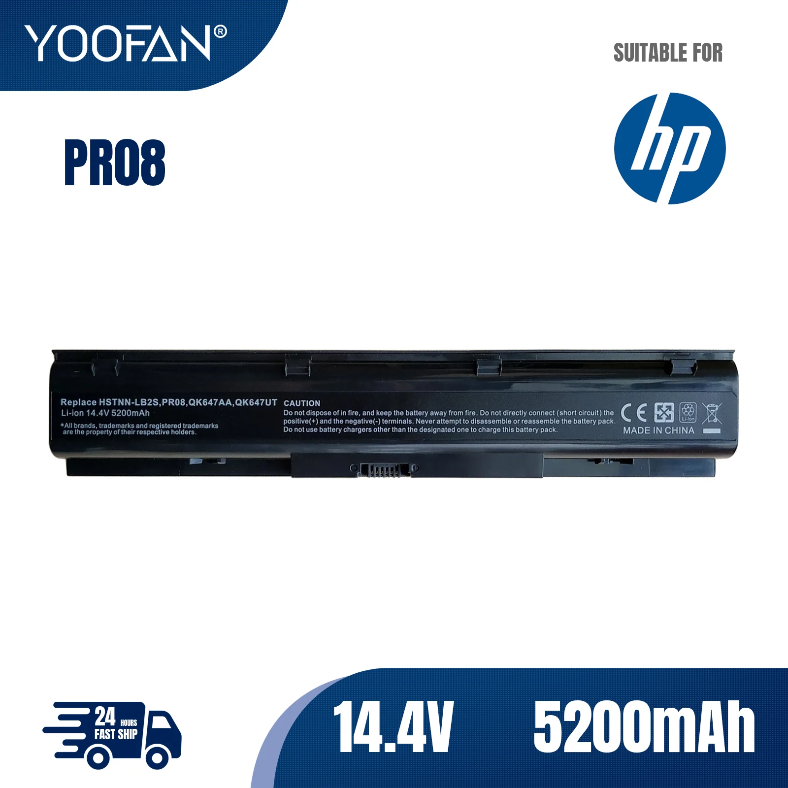 

YOOFAN Laptop Battery For HP Probook 4730s 4740s Series 633734-141 633734-151 633734-421 633807-001 HSTNN-IB2S LB2S PR08