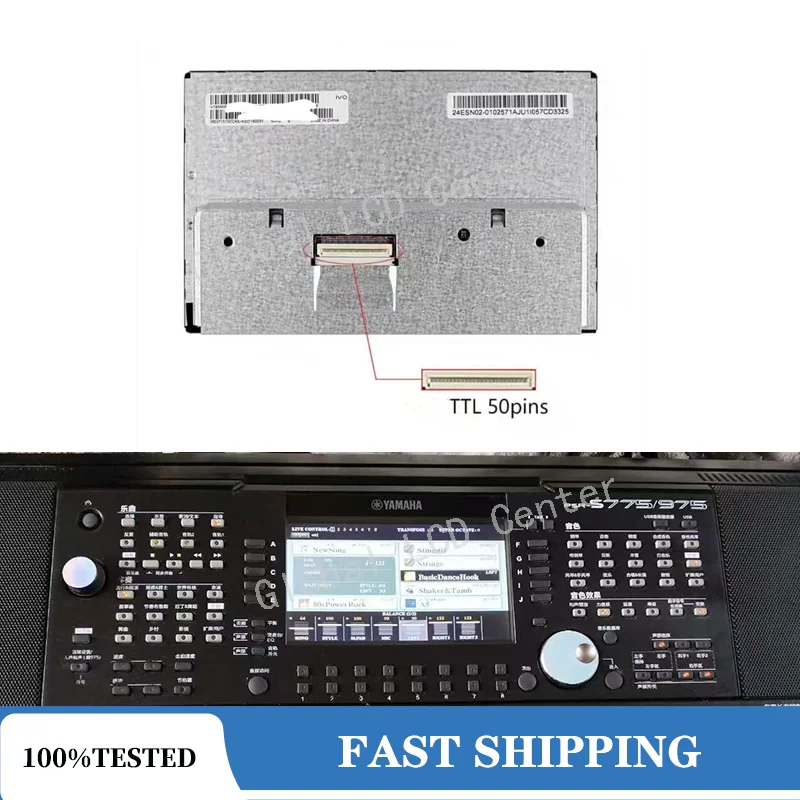 

Original New 7 inch LCD Display Screen For Yamaha PSR S975 PSR S775 PSR S970 PSR S770 PSR-S 975 PSR-S 775 PSR-S 970 PSR-S 770