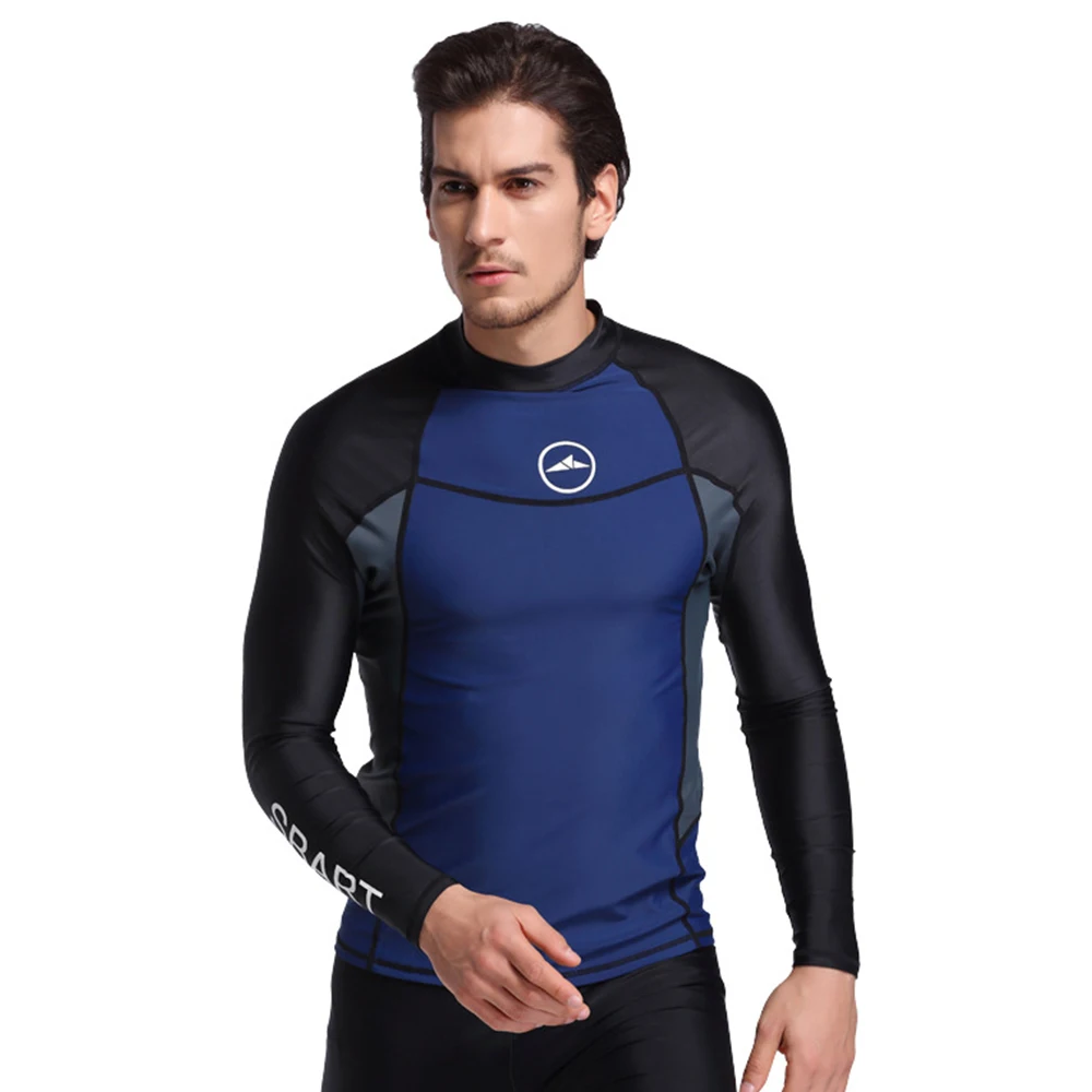 

Sun Protective Men Rash Guards Surfing Clothes Men Swimsuits Quick Dry Wetsuit Snorkeling Kayaking Diving Suit Tight Base Layer