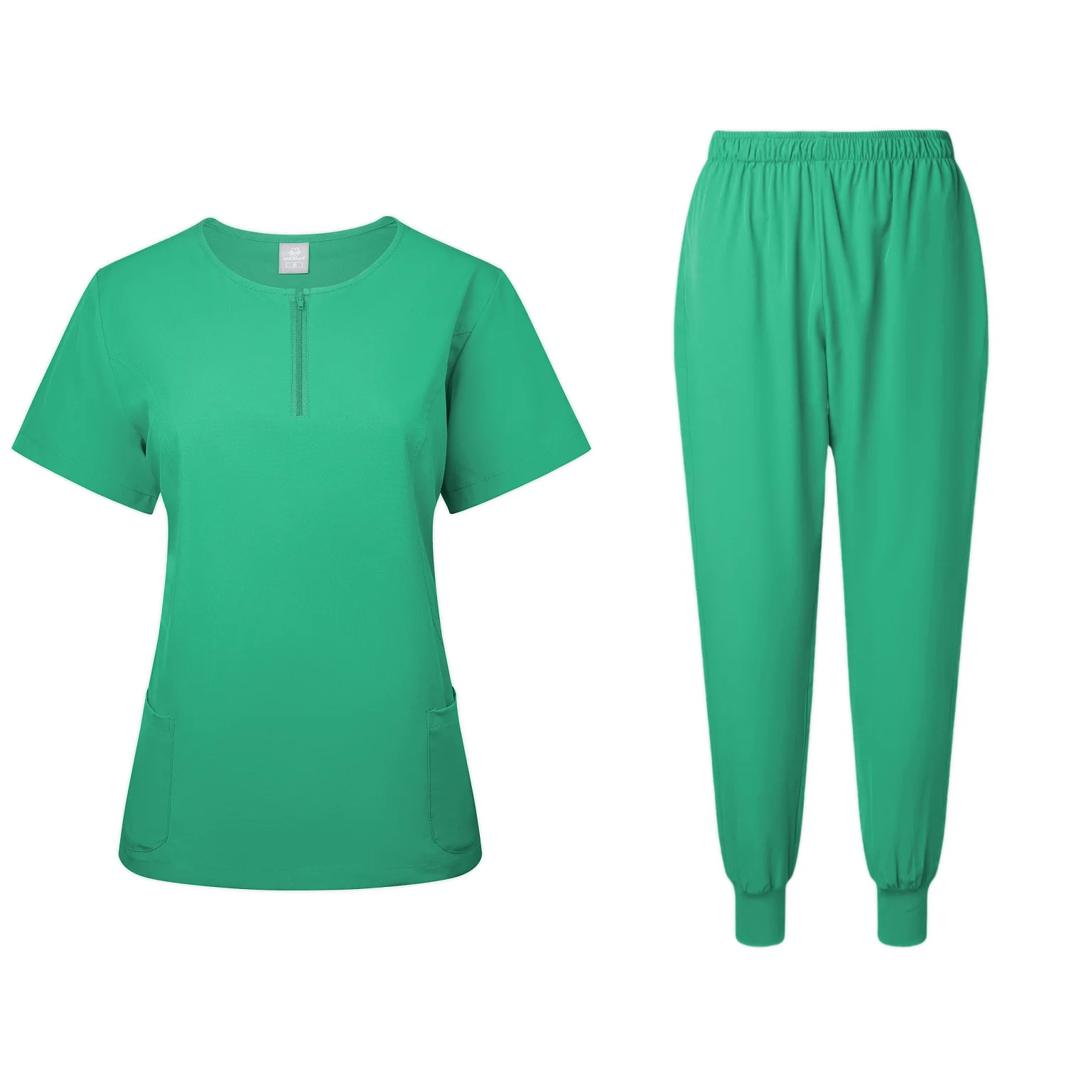 Multicolor Jogging Suit Doctor Nursing Uniform Short Sleeve v neck Tops Pocket Pants Nurse Clothes Set Medical Clinical