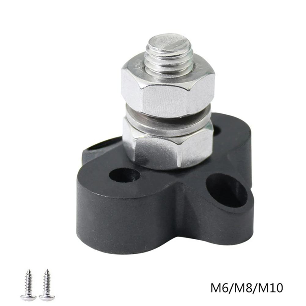 6Pcs 5/16 Inch DC 48V Busbar Power Terminal Block M8 Positive Negative Power Distribution Stud For RV Ship Boat