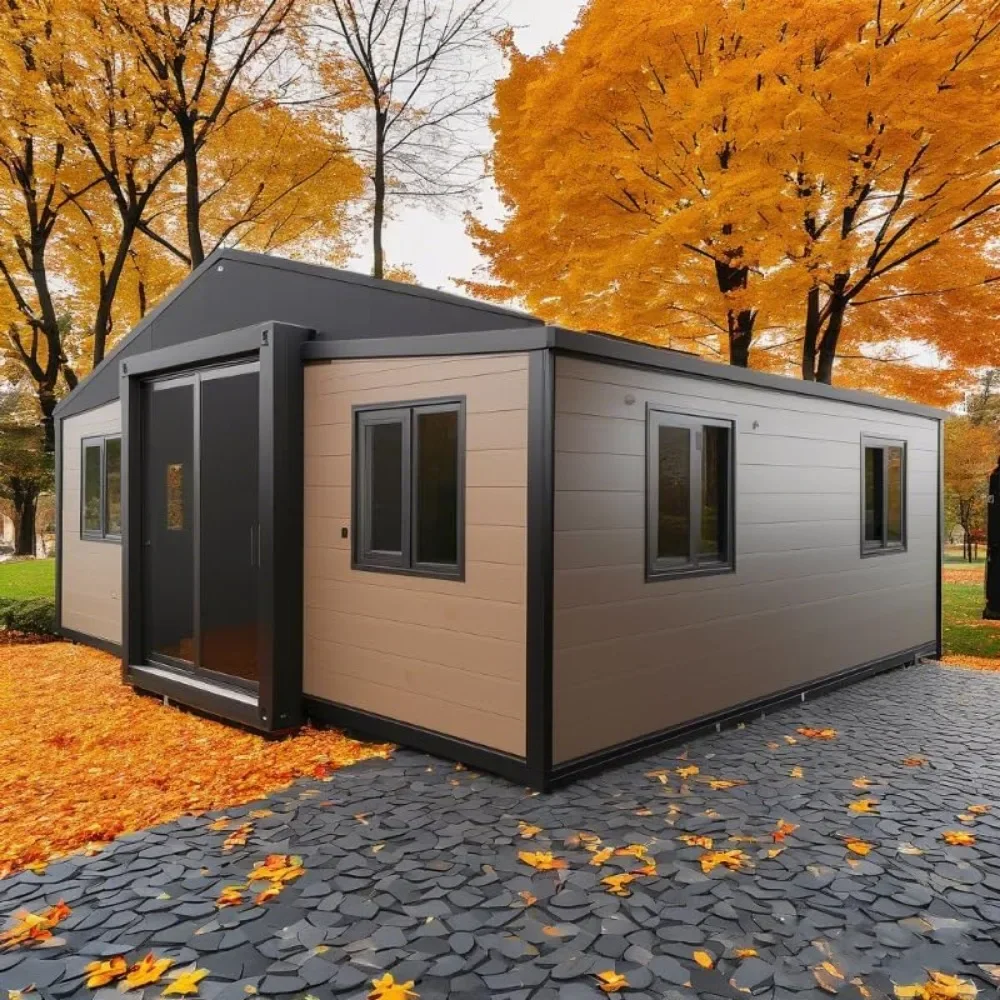 Movable Prefab Tiny Home for Sale 20ft Portable Container House with 2 Bedrooms Full Equipped Kitchen and Bathroom Modular Home
