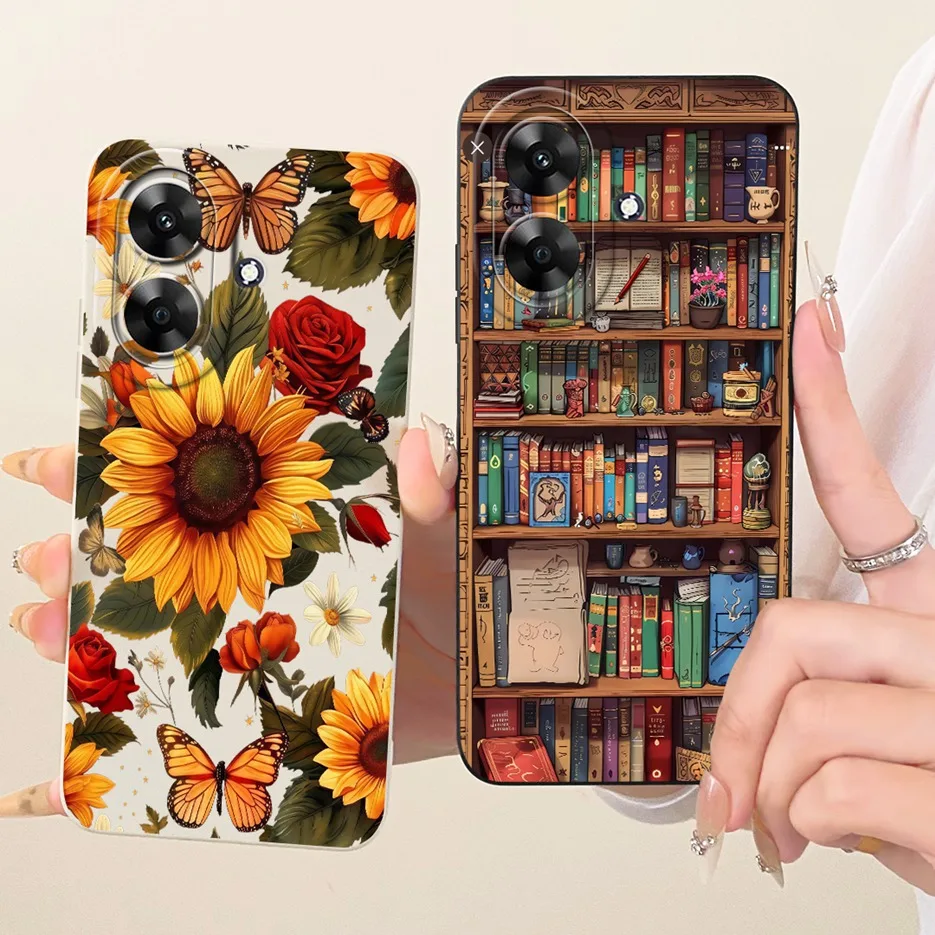 ل Realme ملاحظة 60 60X حافظة RMX3933 لطيف القط مضحك الكرتون غطاء لينة غطاء من السيليكون ل Realme Narzo N61 ملاحظة 60X نوت 60 X قذيفة