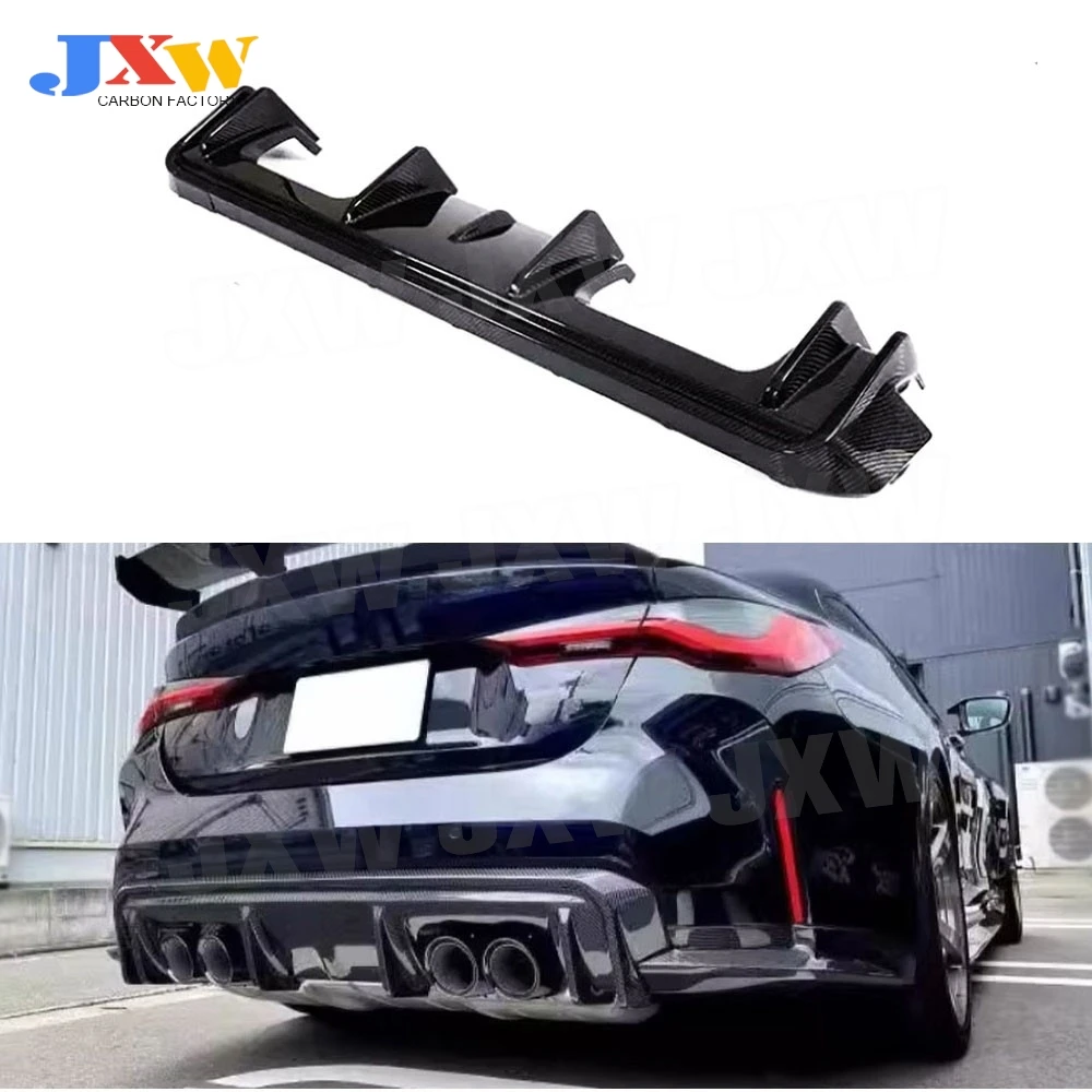 

Dry Carbon Fiber Rear Diffuser Body Kits For BMW M3 M4 G80 G82 2021+ Rear Diffuser Bumper Lip Spoiler Guard FRP Car Accessories