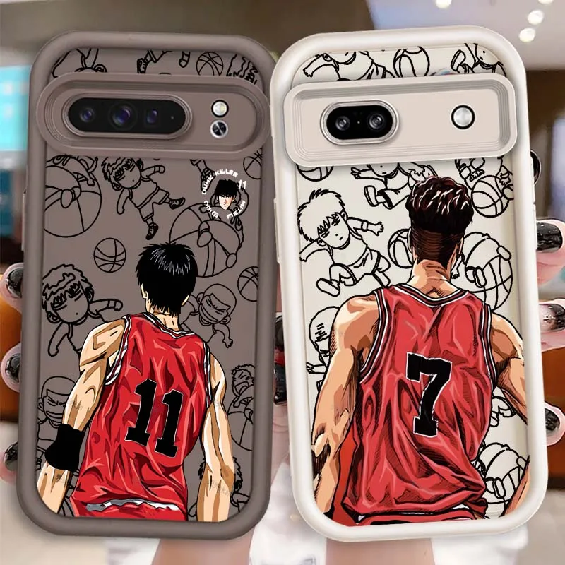 

Slam Dunk Anime Cartoon For Google Pixel 9 8A 8 7 7A Pro XL 5G Eye Ladder Soft TPU Shockproof Cover
