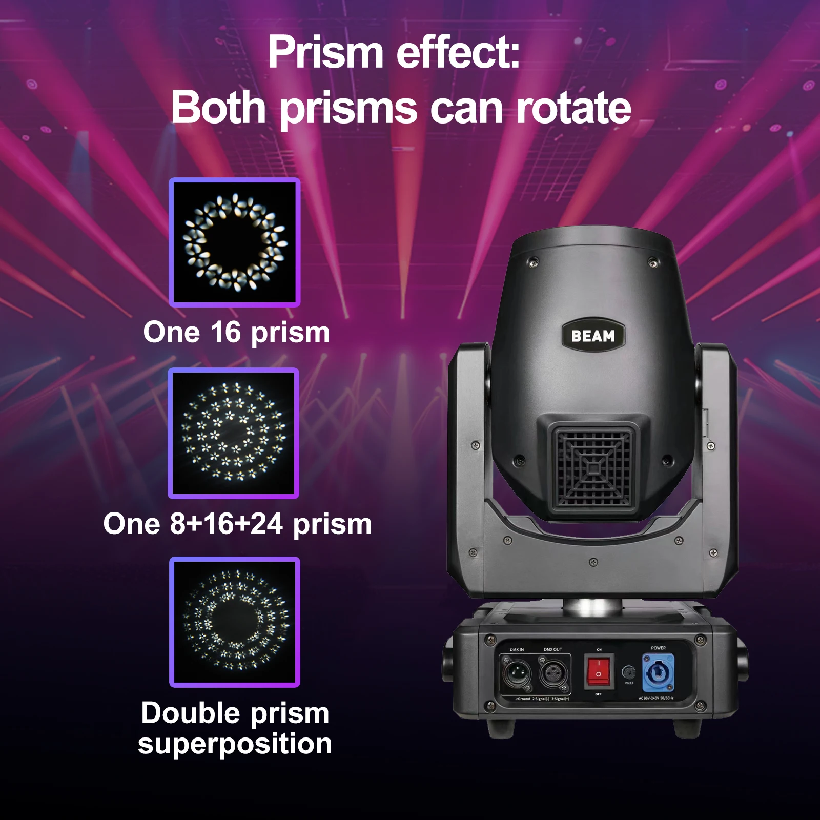 Polet 250 واط لمبات ضوء 8r شعاع تتحرك رئيس ضوء شاربي مرحلة صغيرة عرض الأزياء الزفاف DJ نادي الحفلات مهرجان الموسيقى djlighting #4